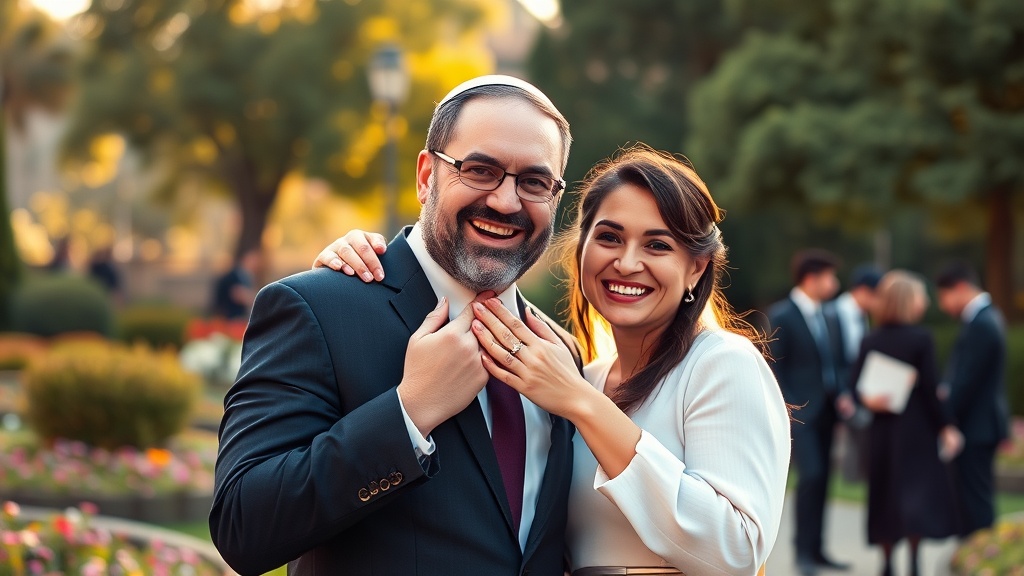 Happy engaged couple shidduch success c6fae3d6