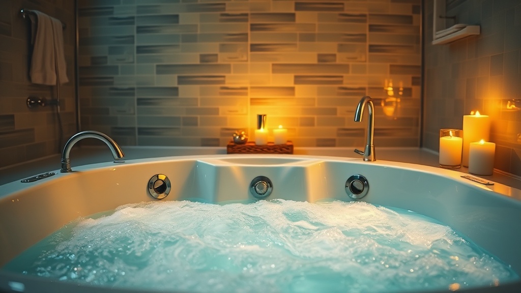 ג'קוזי עם תאורה רומנטית במלון הברון